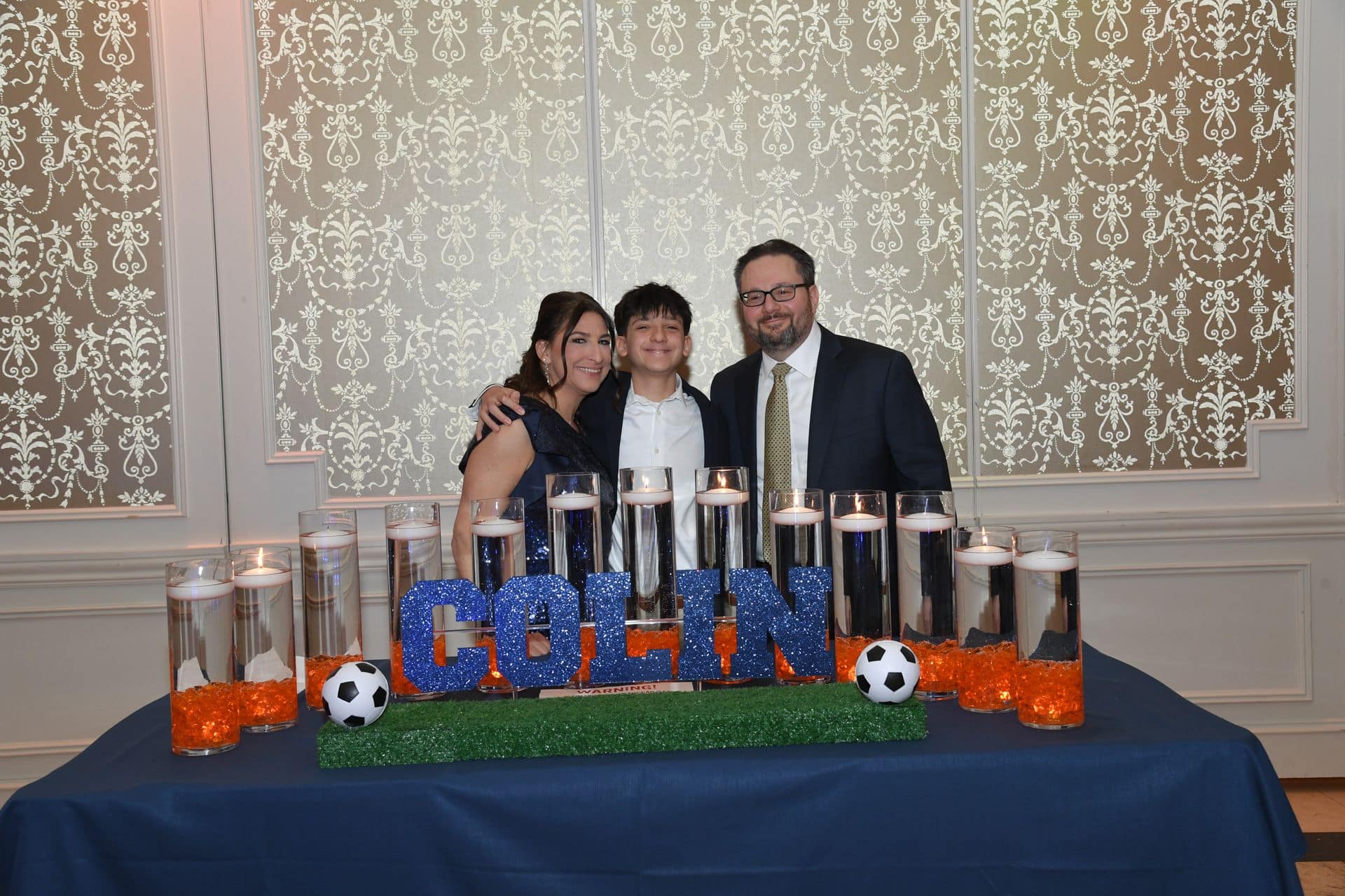Bar Mitzvah Soccer Themed Candle Lighting