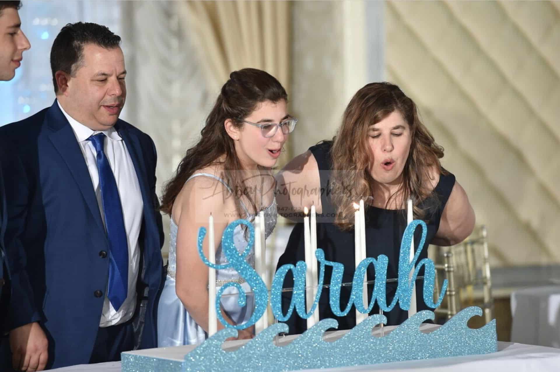 Custom Swimming Theme Waves Candle Lighting Display