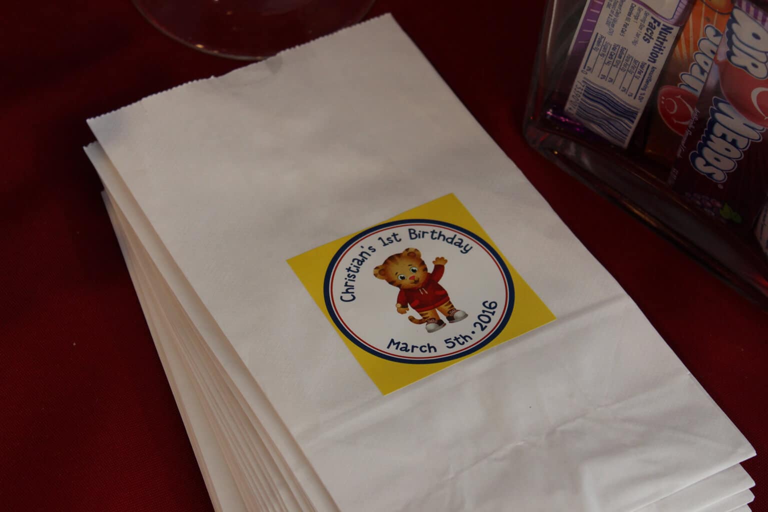 First Birthday Candy Bar Bags