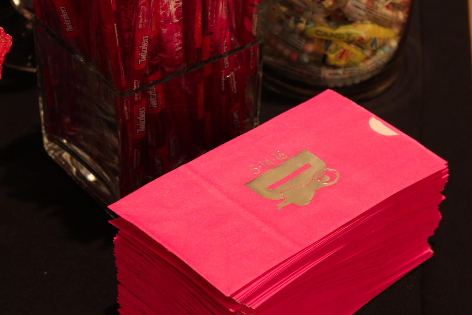 Custom Logo Bags for Dance Themed Candy Bar