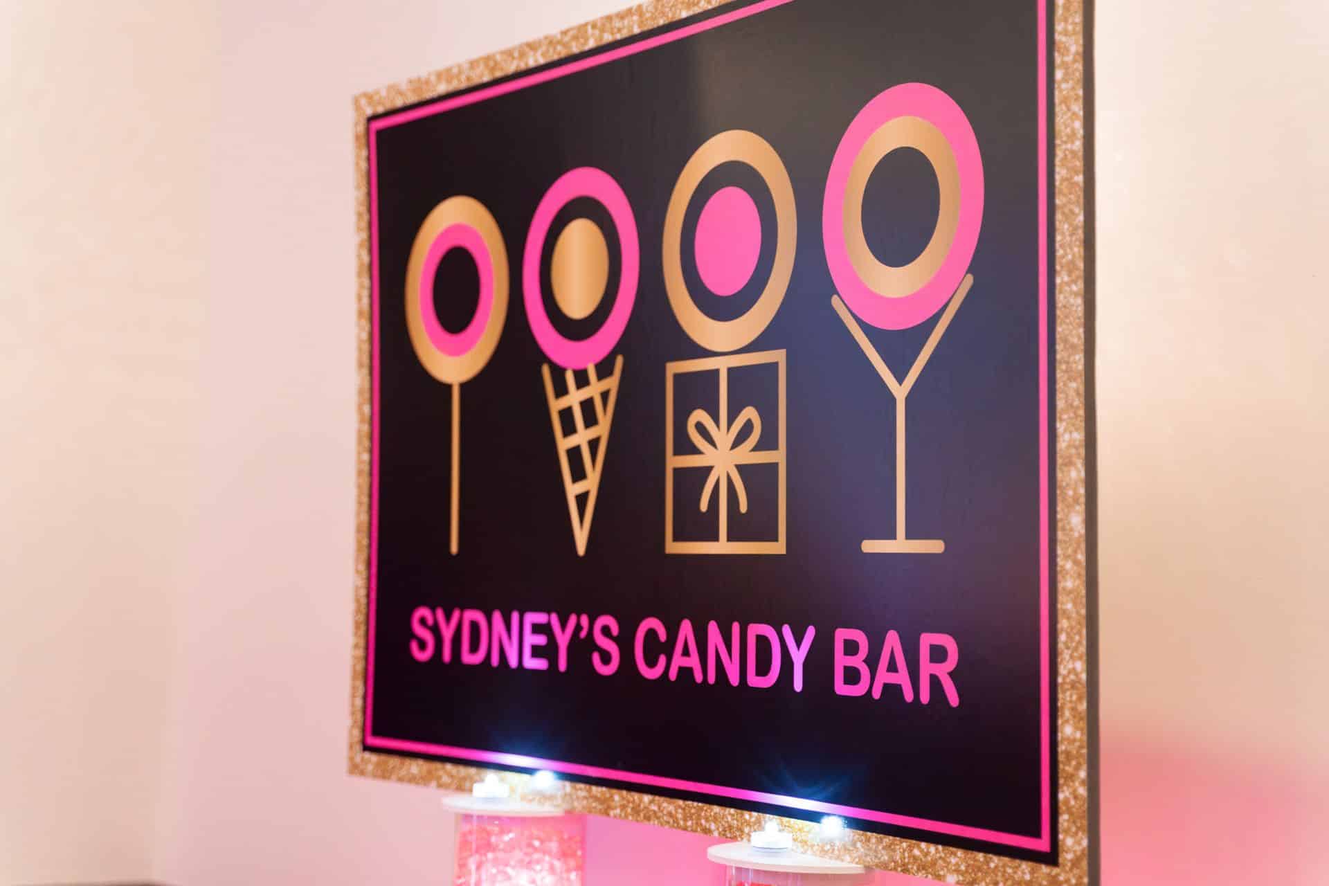 Custom Candy Bar Signage for a Bat Mitzvah