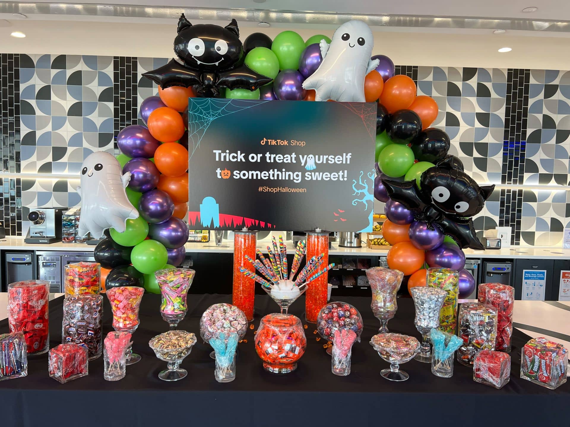 Candy Bar for a Halloween Party