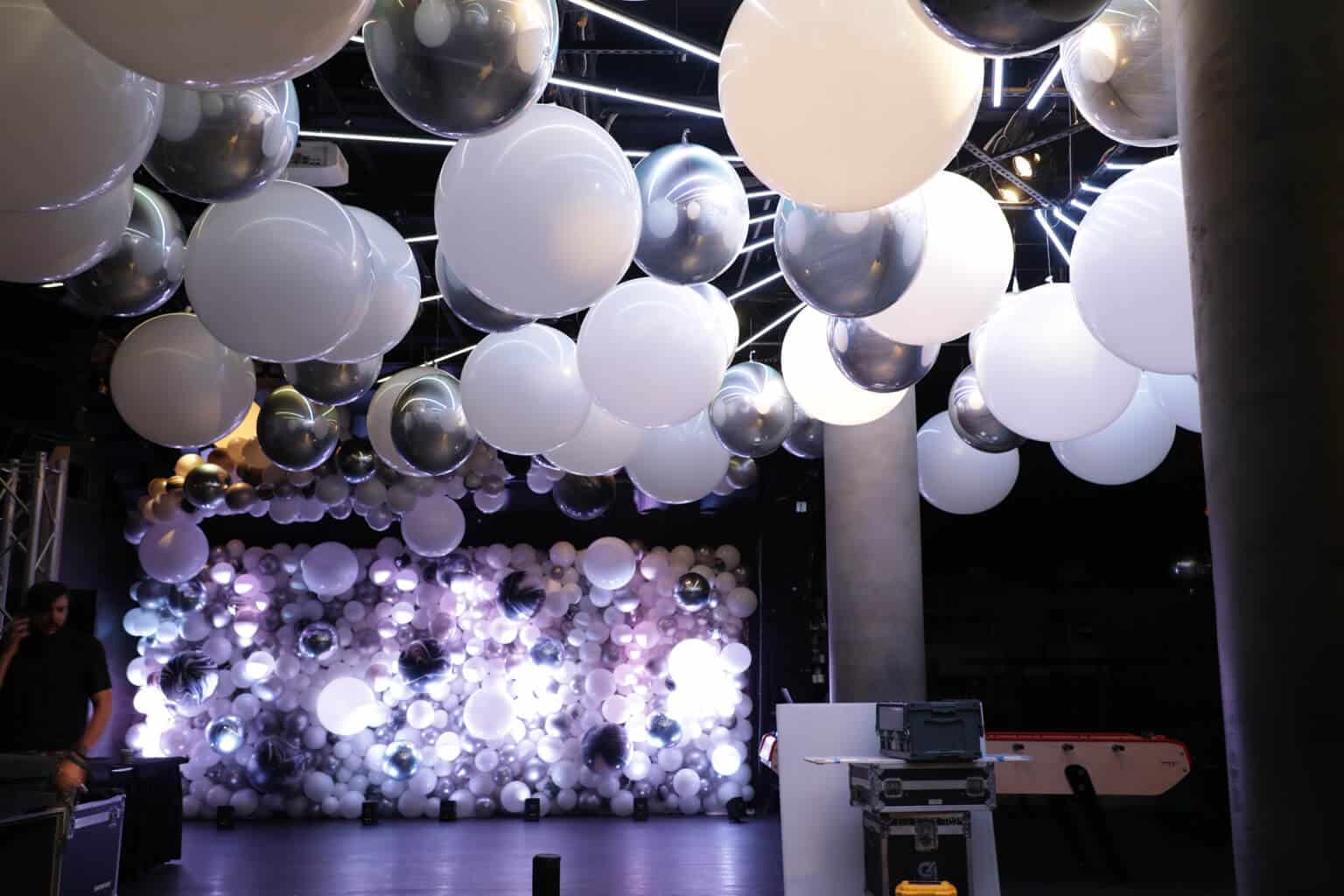 White and Silver Balloon Treatment at Slate, NYC