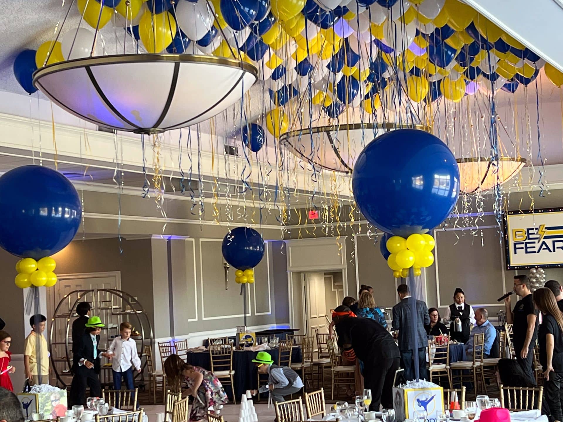 Loose Balloons Ceiling Decor at Cedar Hill Club Country