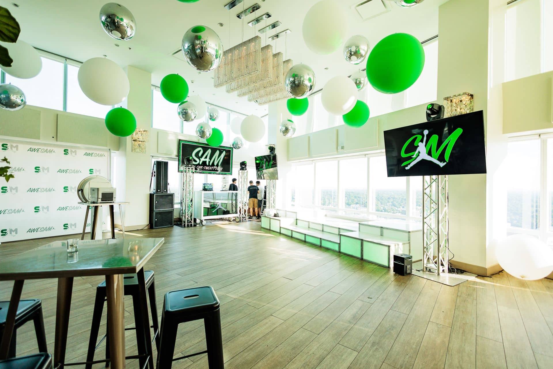 Ceiling Balloons for Bar Mitzvah at Kanopi