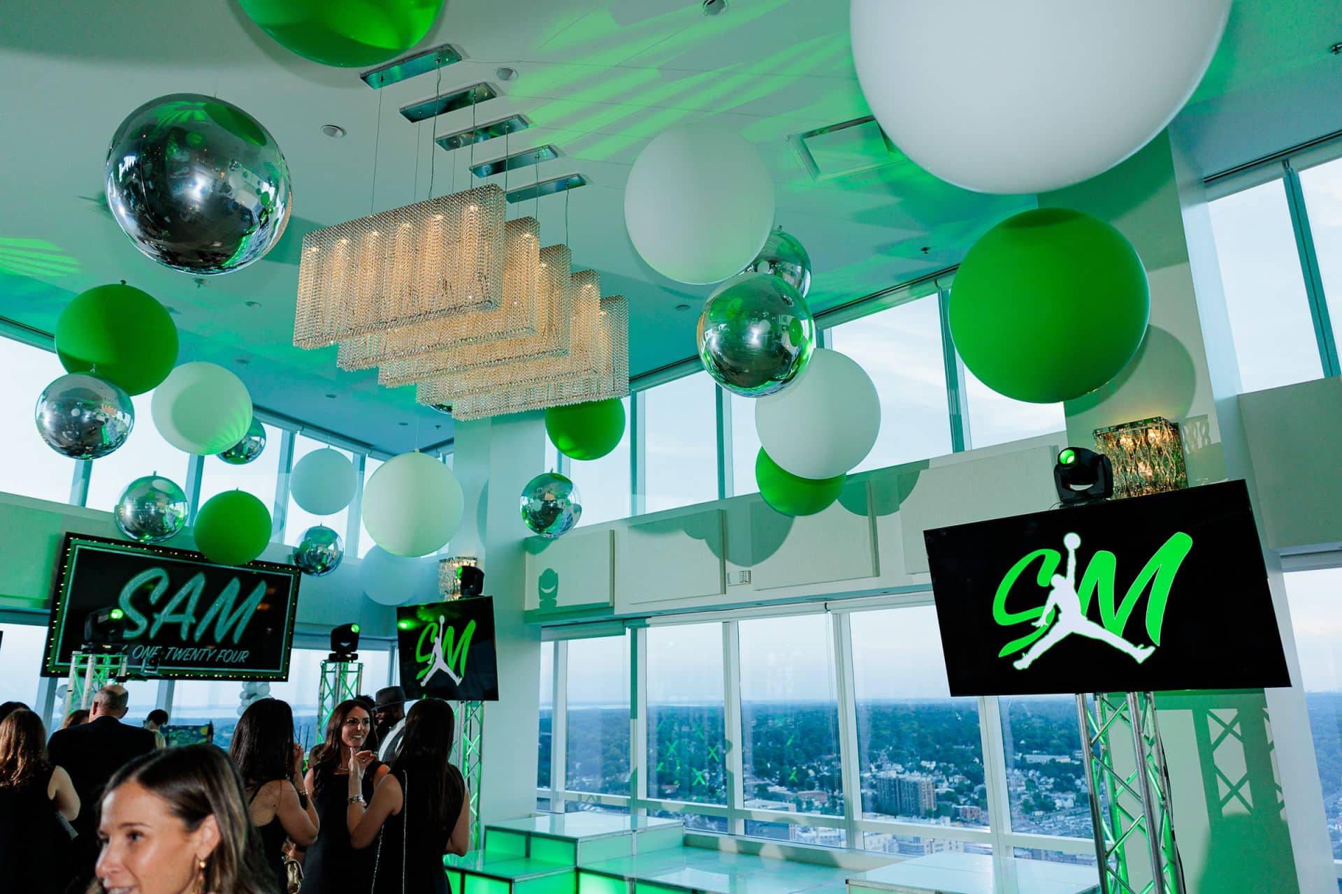 Ceiling Balloons for Bar Mitzvah at Kanopi