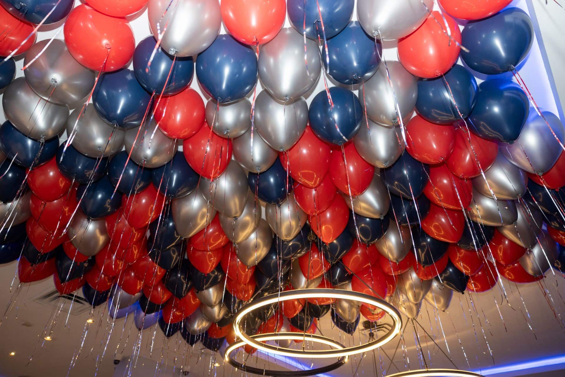 Blue and Red Ceiling Balloon