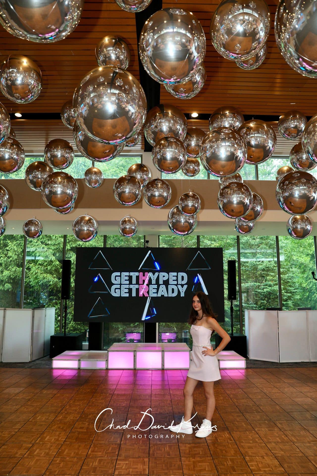Metallic Silver Orbs Ceiling Decor