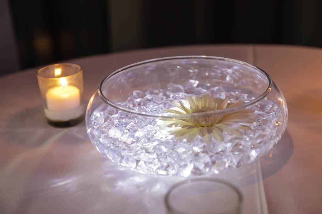 LED Gerber Daisy Centerpiece with Clear Chips