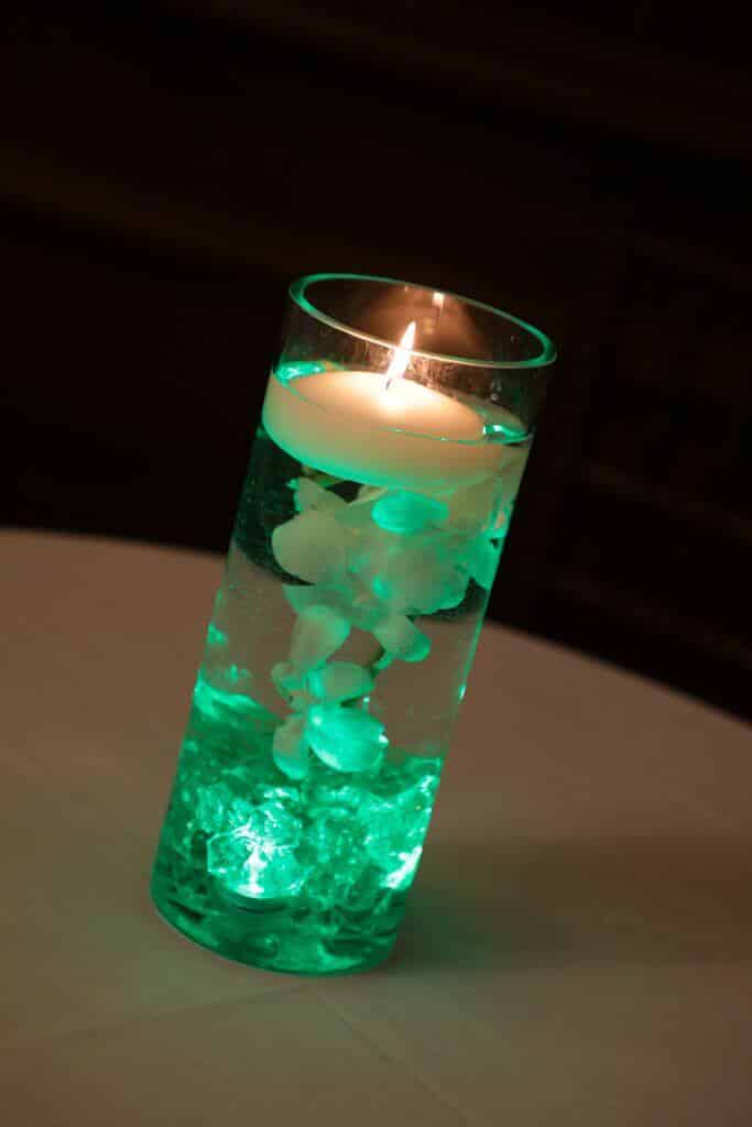 LED Orchid Centerpiece with Floating Candle for Cocktail Hour