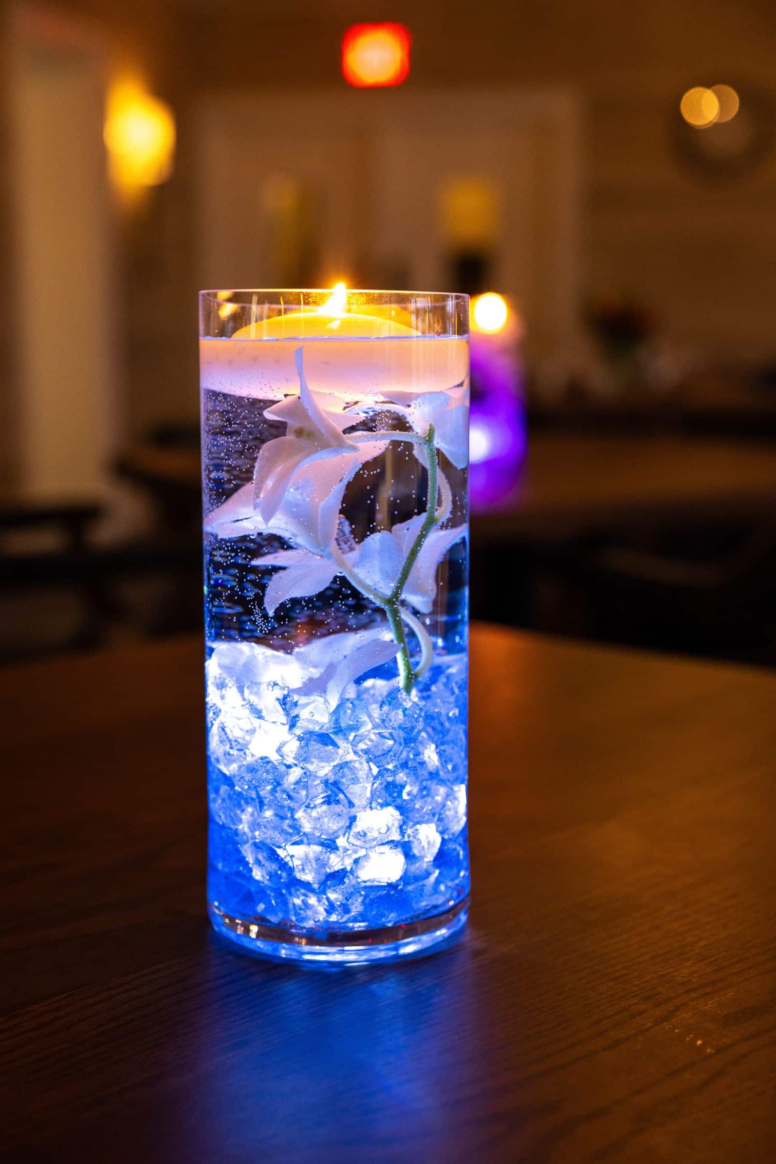 Mini Orchid Centerpiece for Cocktail Hour