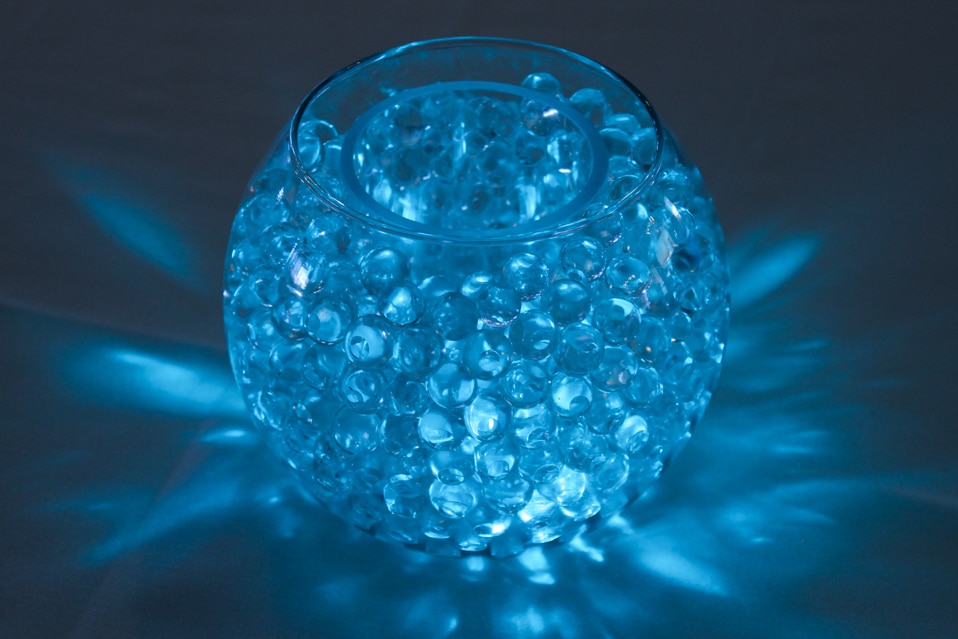 Turquoise Gems with Led Lights Cocktail Centerpiece