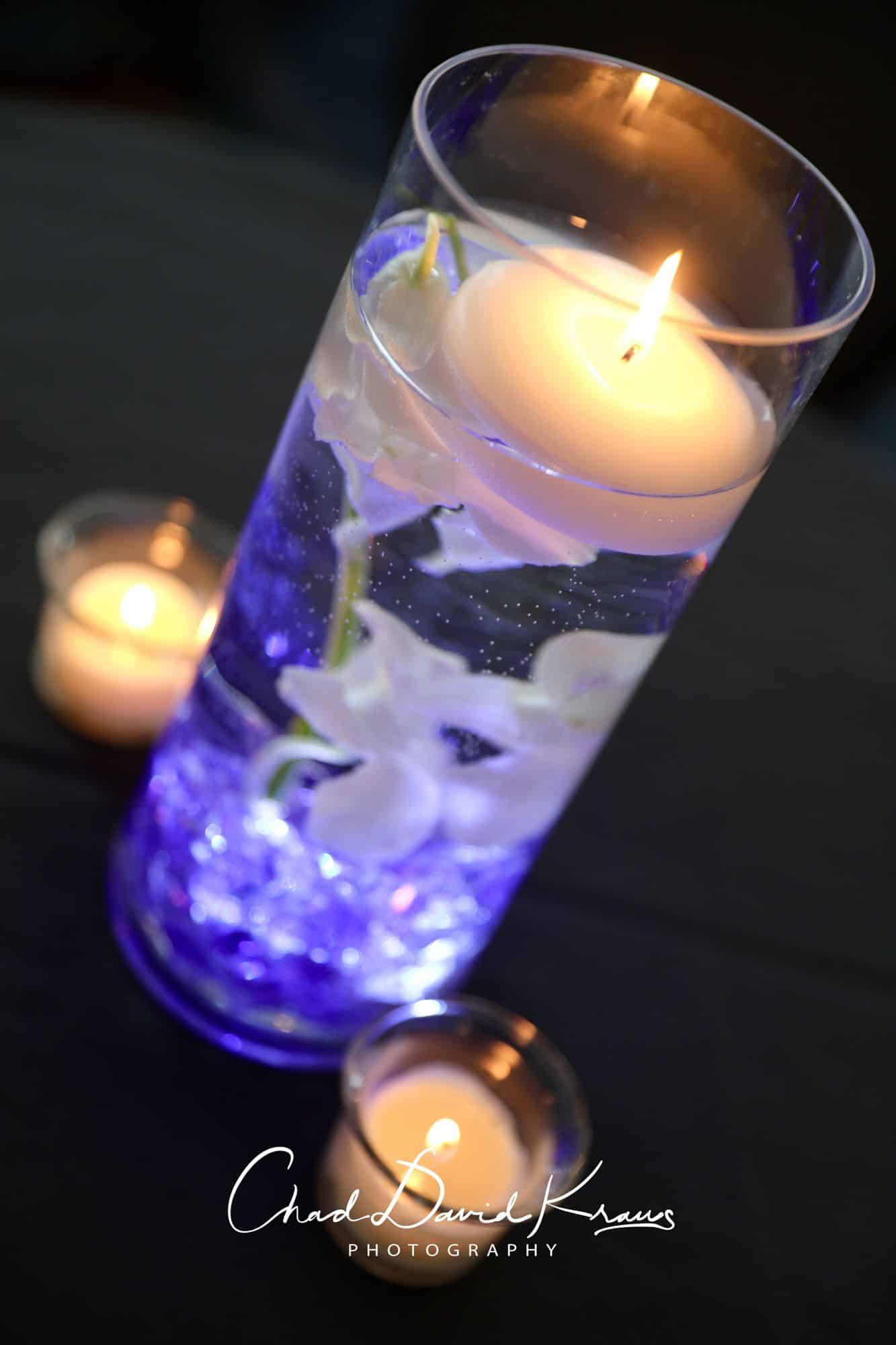 LED Orchid Centerpiece with Floating Candles