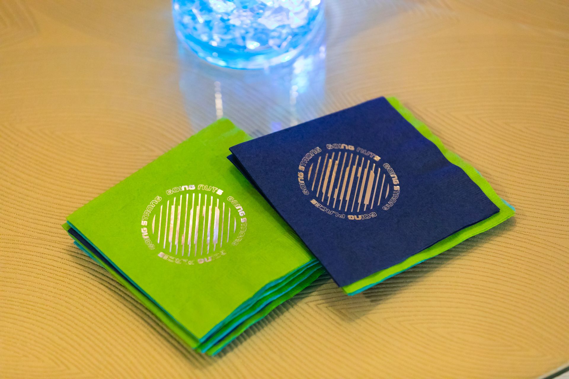 Custom Logo Cocktail Napkins for a B'nai Mitzvah at Temple Emanuel of Closter