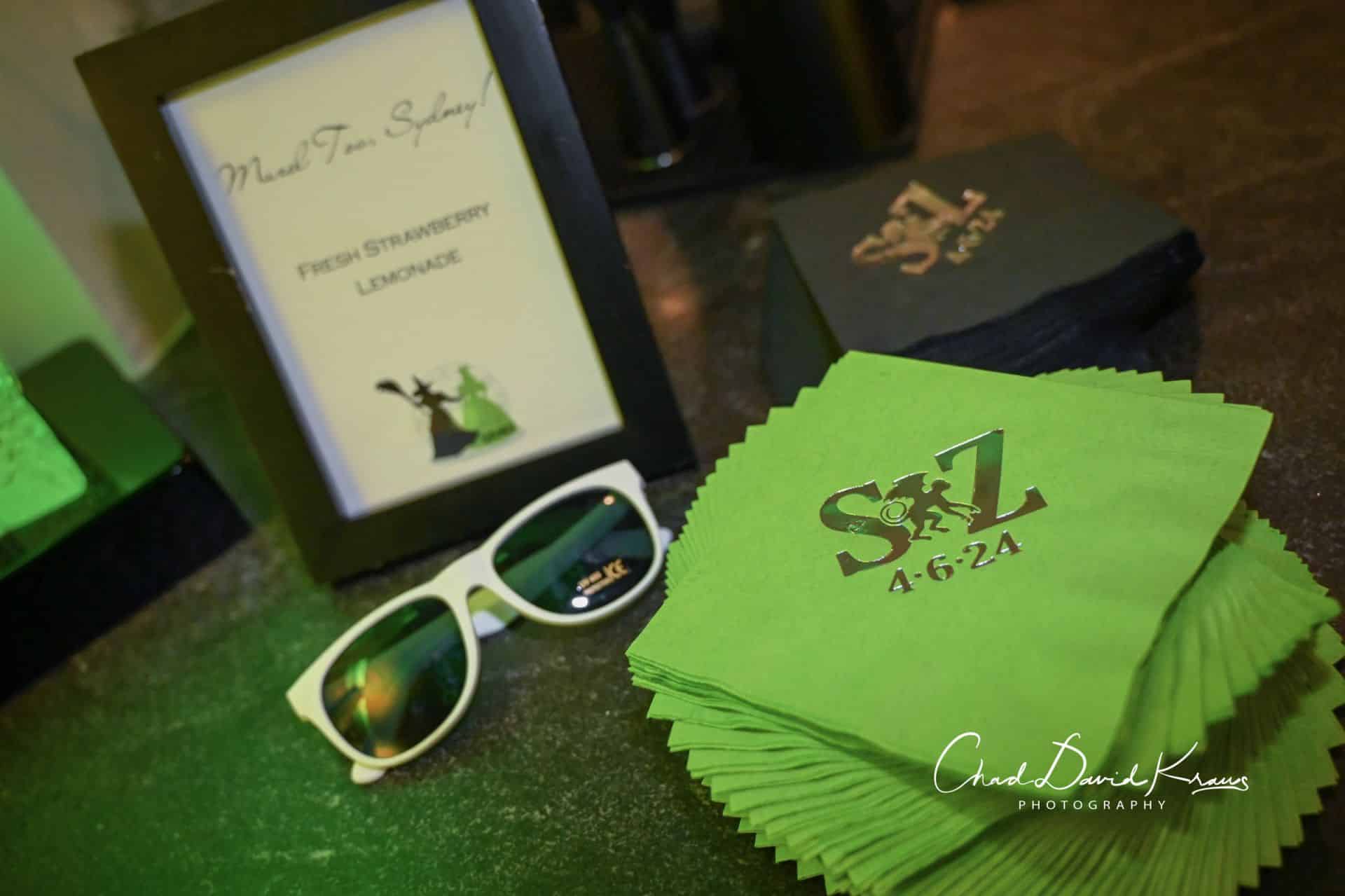 Custom Broadway Themed Cocktail Napkins with Custom Logo