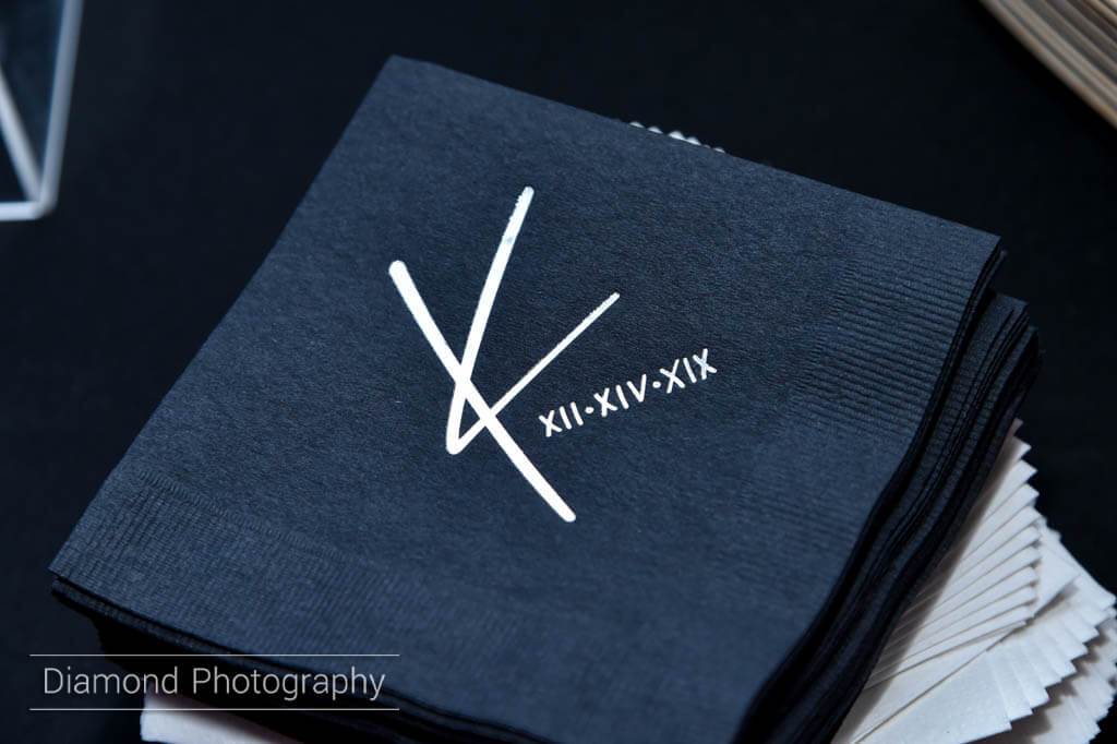 Bat Mitzvah Cocktail Napkins with Custom Silver Logo