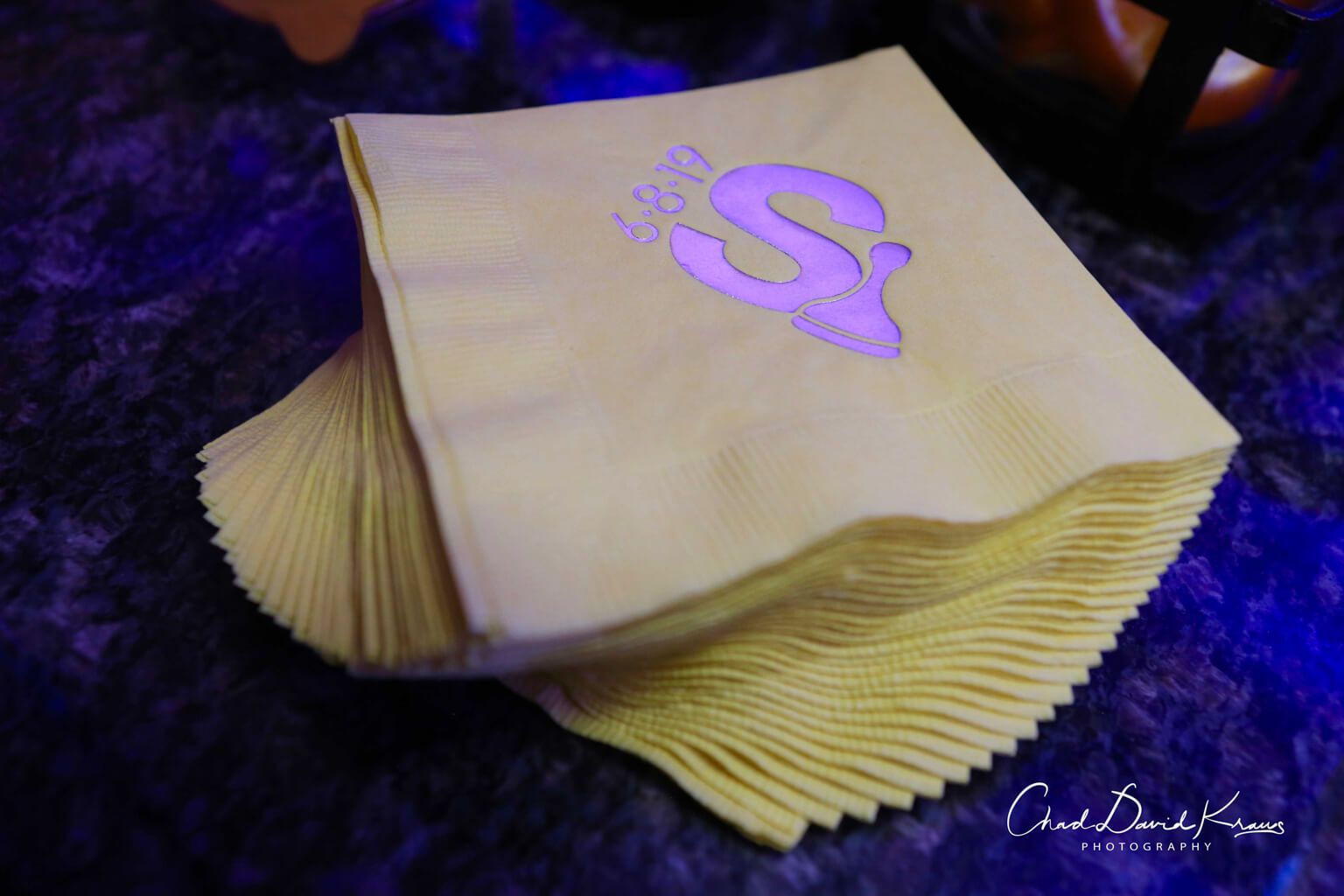 Custom Cocktail Napkins with Game Themed Logo