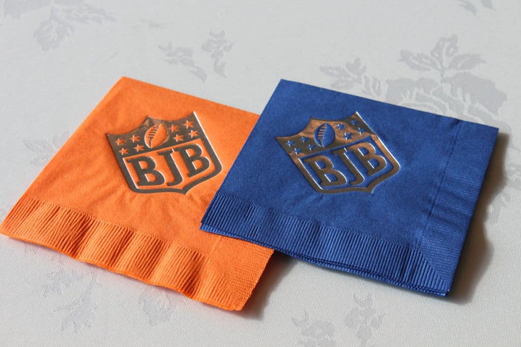 Custom Bar Mitzvah Cocktail Napkins with Logo