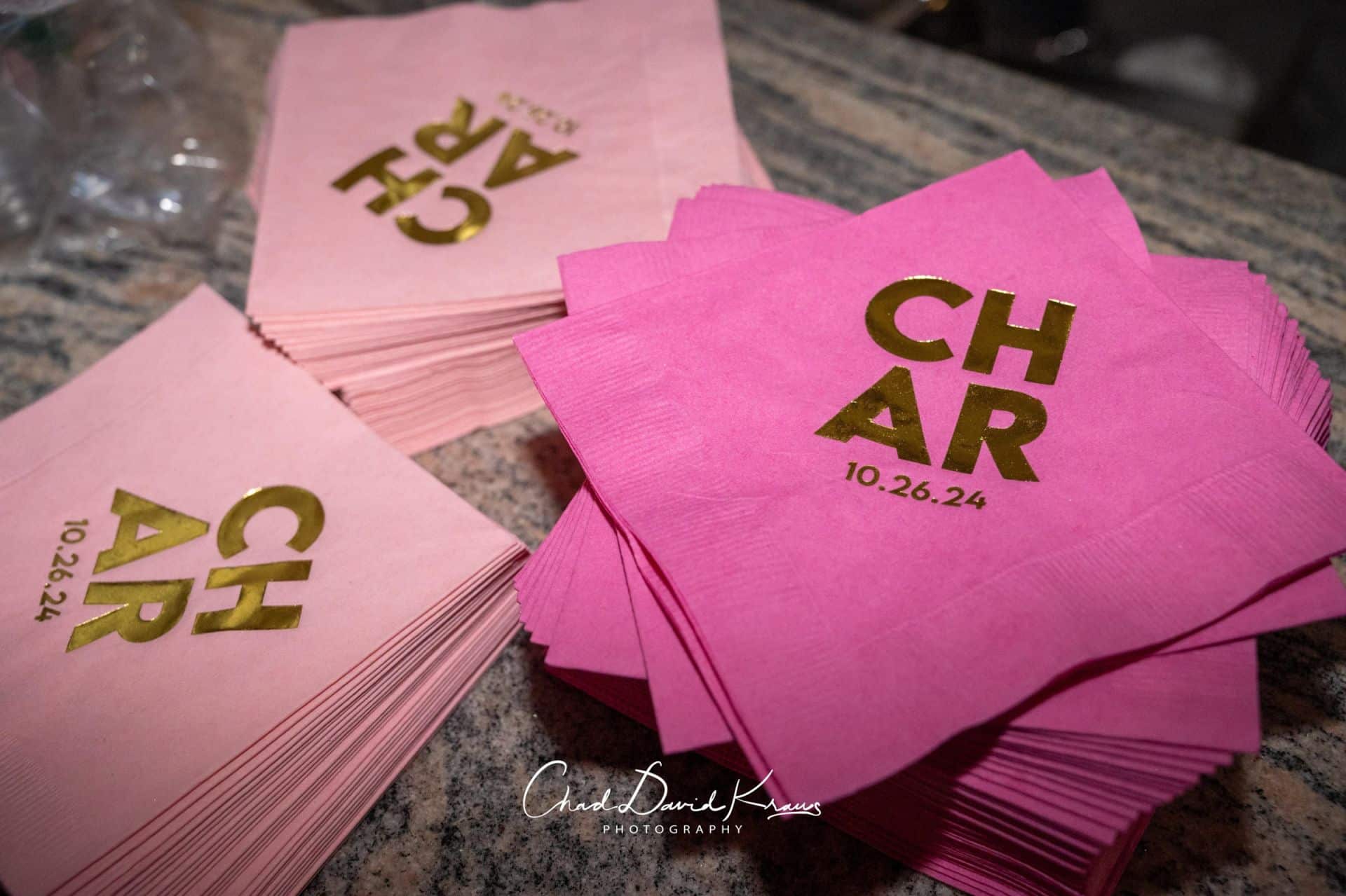 Custom Pink Cocktail Napkins