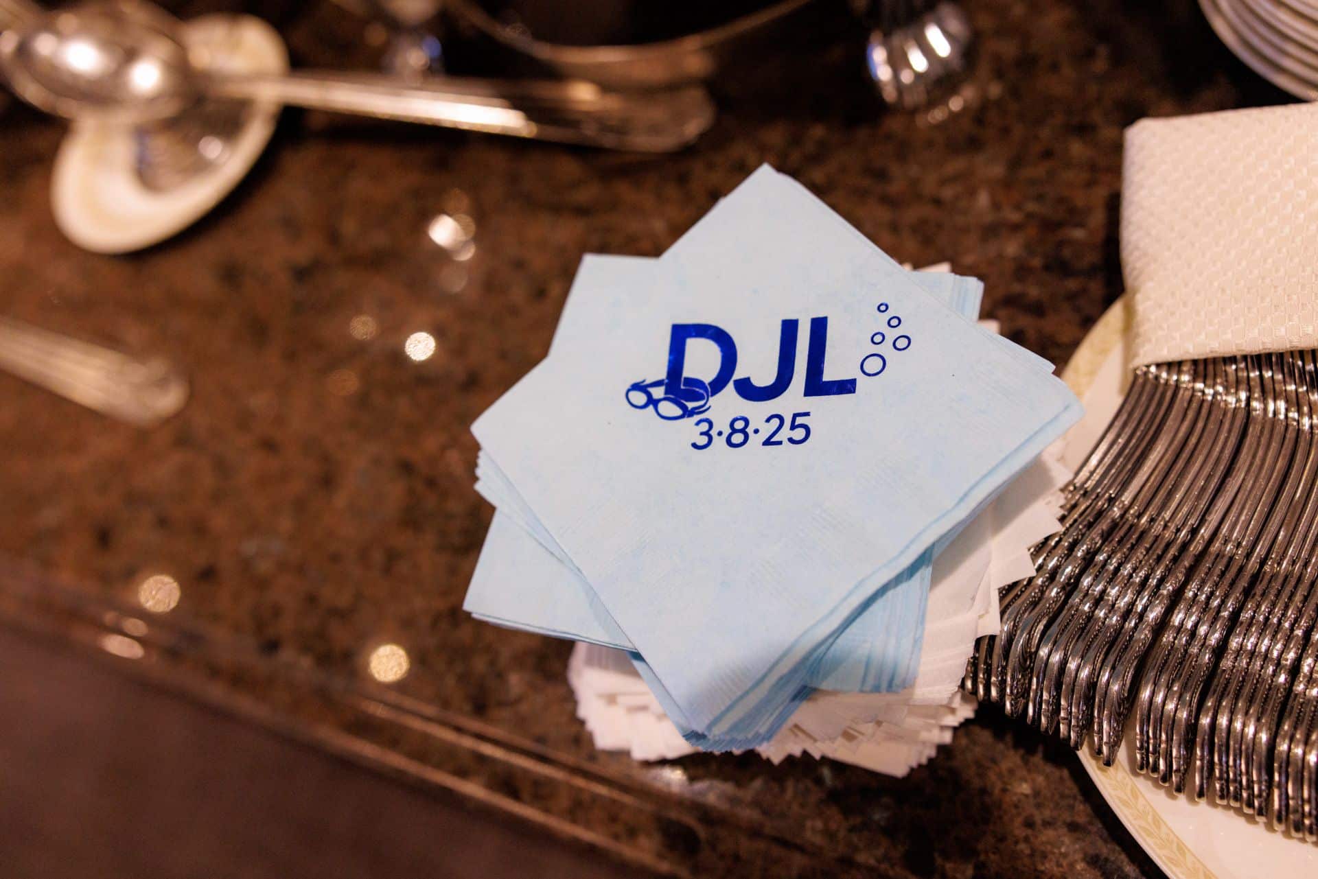 Custom Fishing Themed Cocktail Napkin