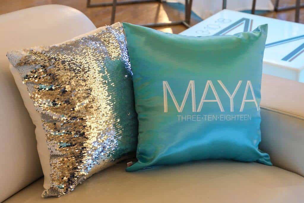 Bat Mitzvah Logo Pillow for Custom Lounge