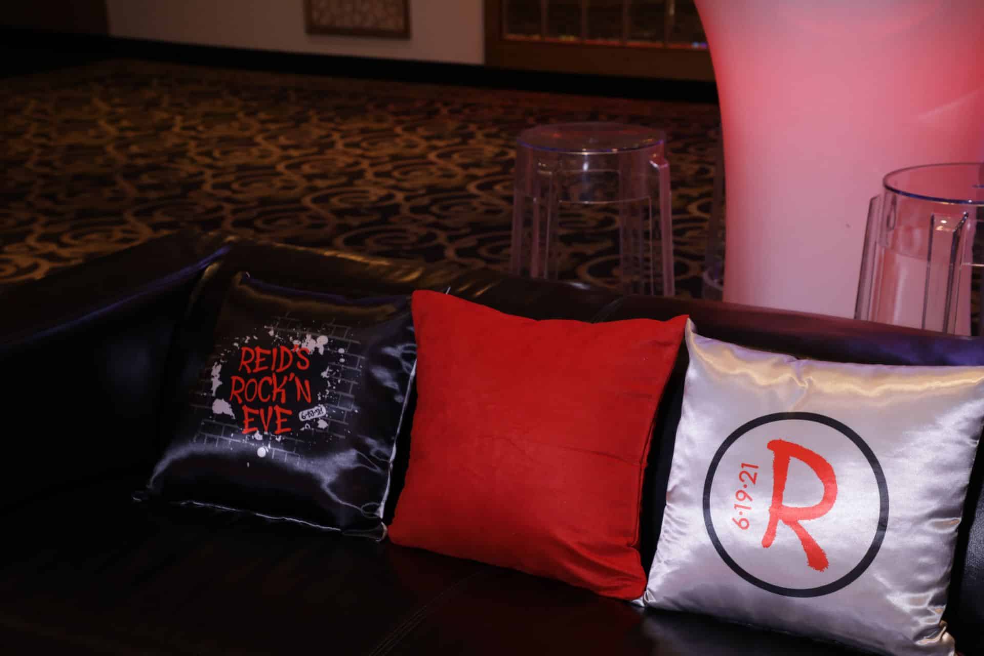 Custom Three Colors and Style Pillows for Custom Lounge Setup