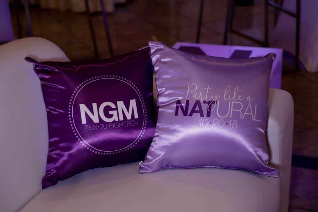 Bat Mitzvah Logo Pillows for Custom Lounge Setup