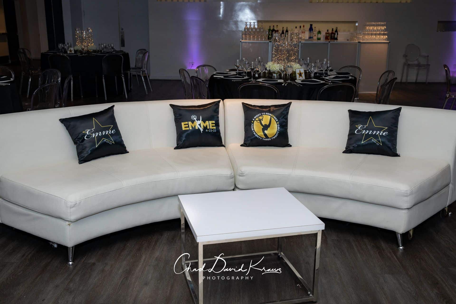 Custom Logo Pillows for Emmy Themed Bat Mitzvah