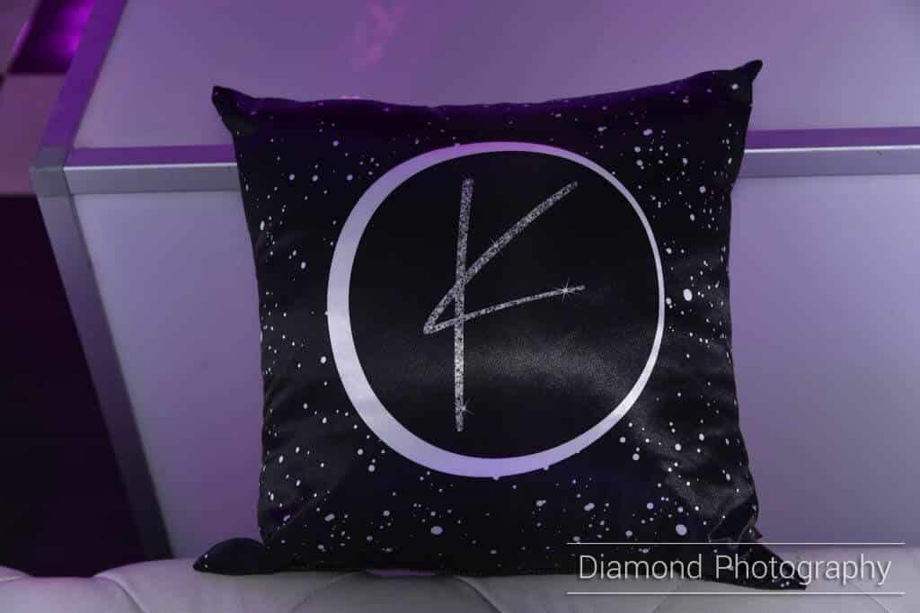 Custom Starry Night Logo Pillow