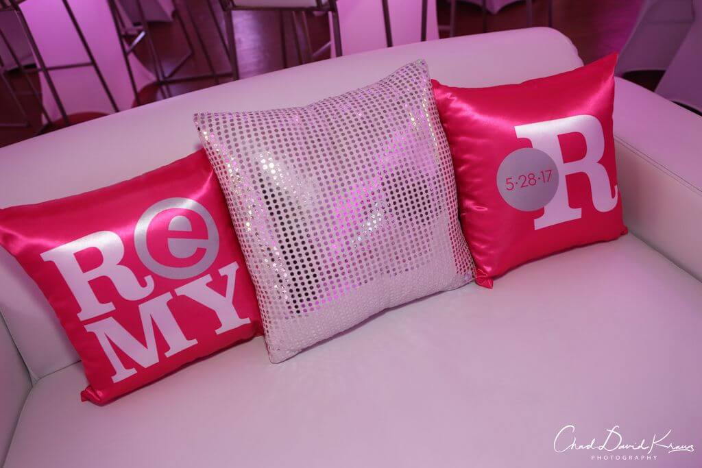 Bat Mitzvah Logo Pillow for Custom Lounge