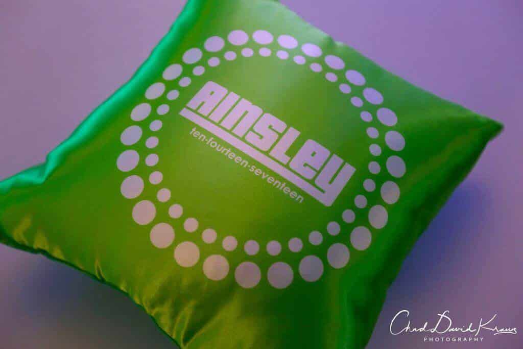 Bat Mitzvah Logo Pillow for Custom Lounge