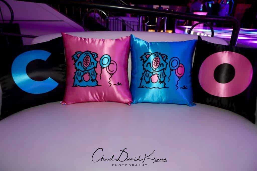 B'nai Mitzvah Logo Pillow with Initials