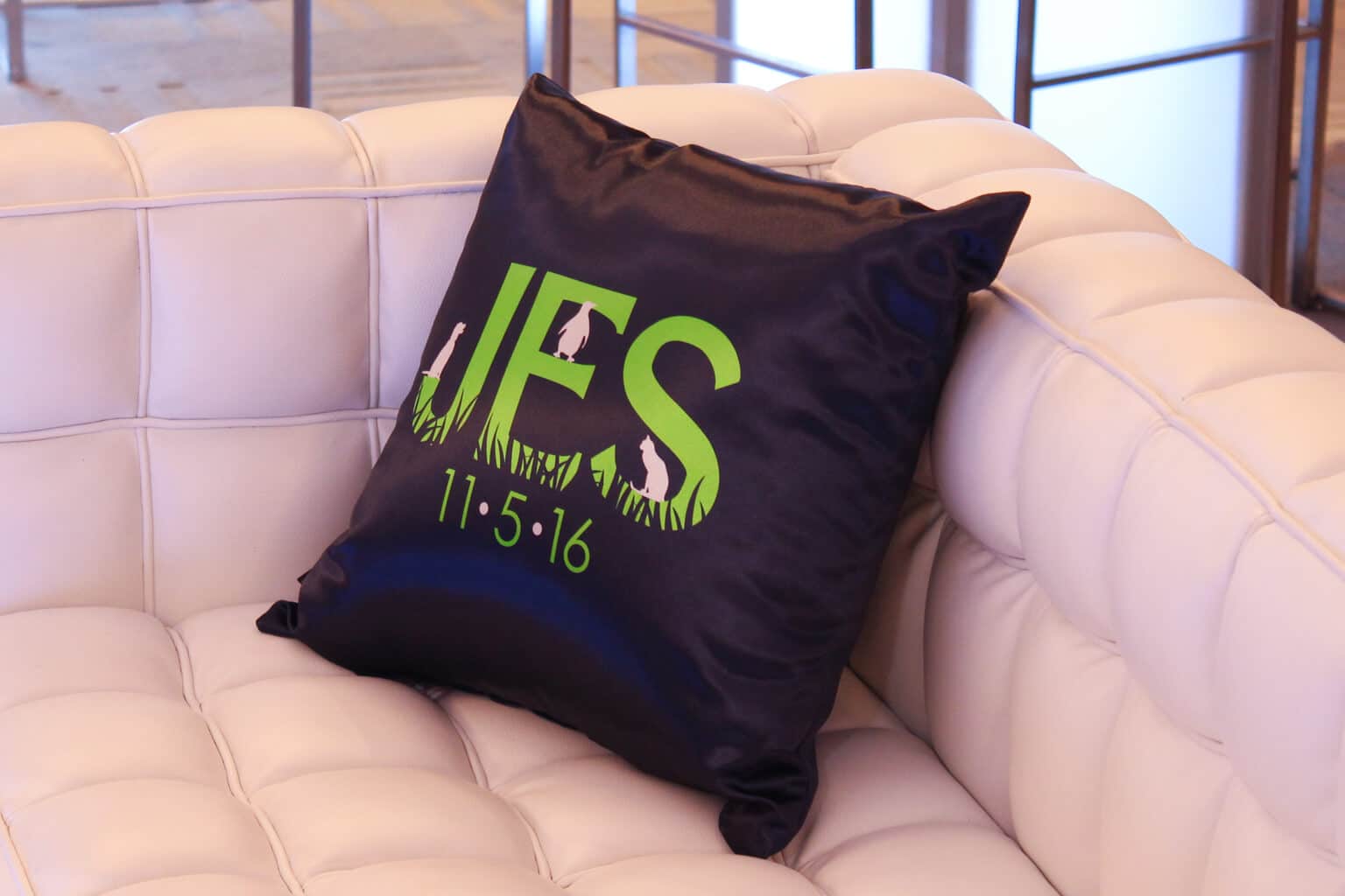 Animal Themed Bar Mitzvah Pillow with Custom Logo