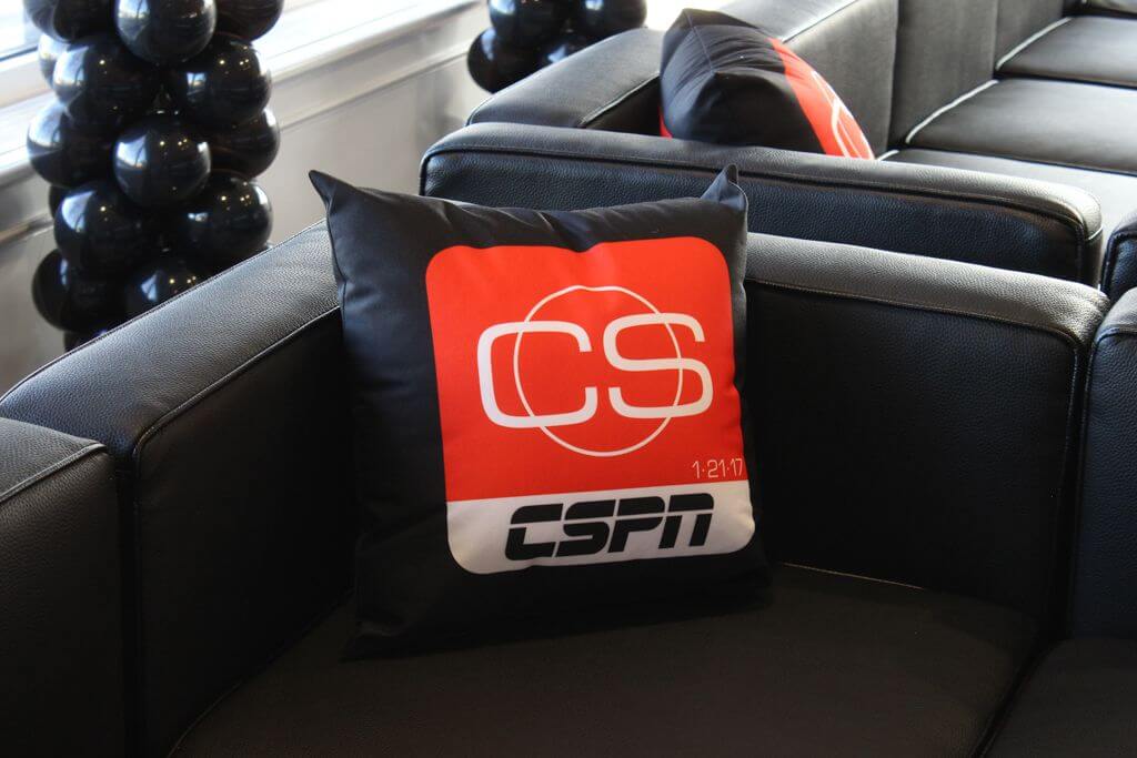 Custom Logo Pillow for Sports Themed Bar Mitzvah