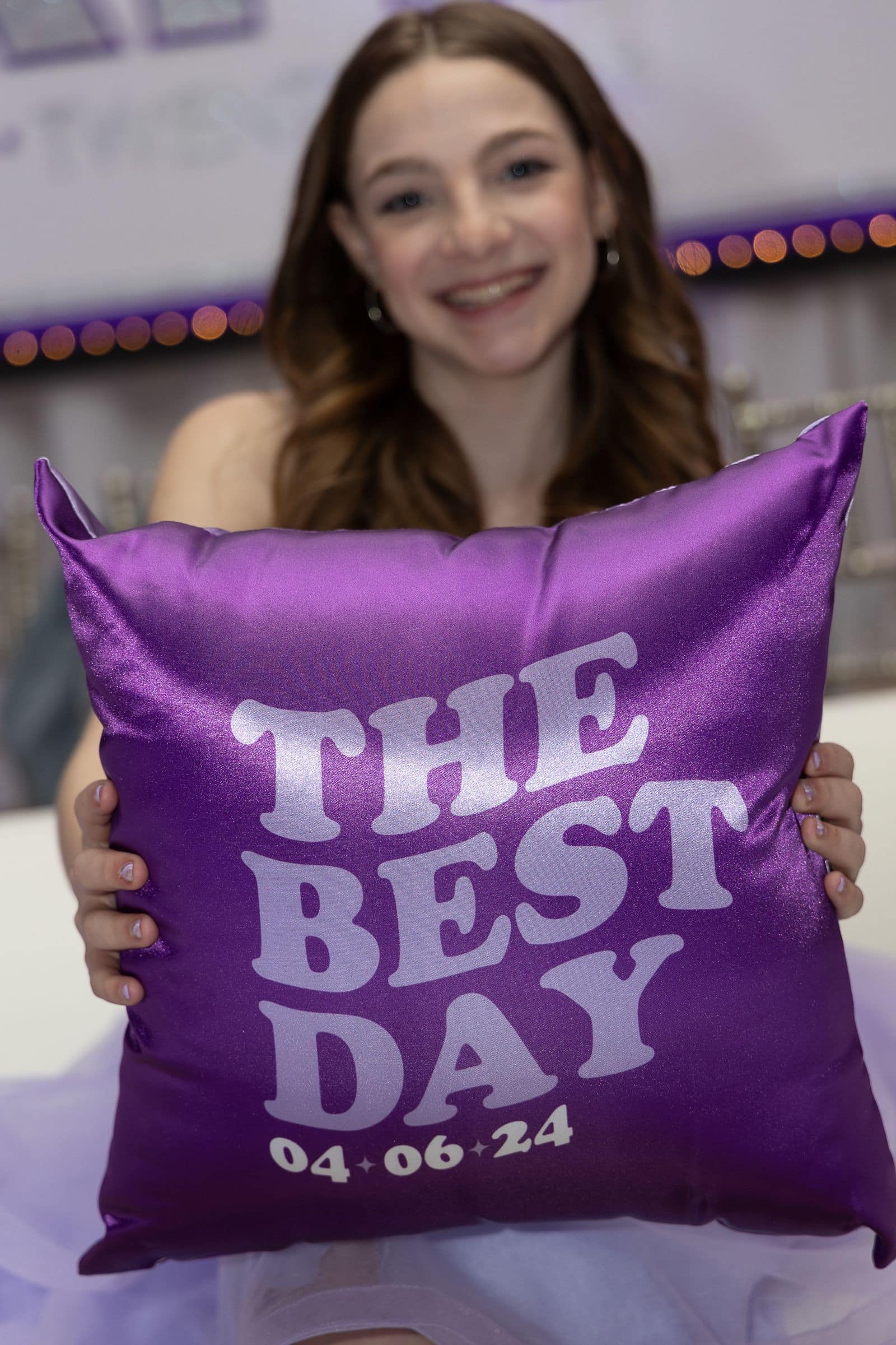 Taylor Swift Themed Bat Mitzvah Custom Logo Pillow