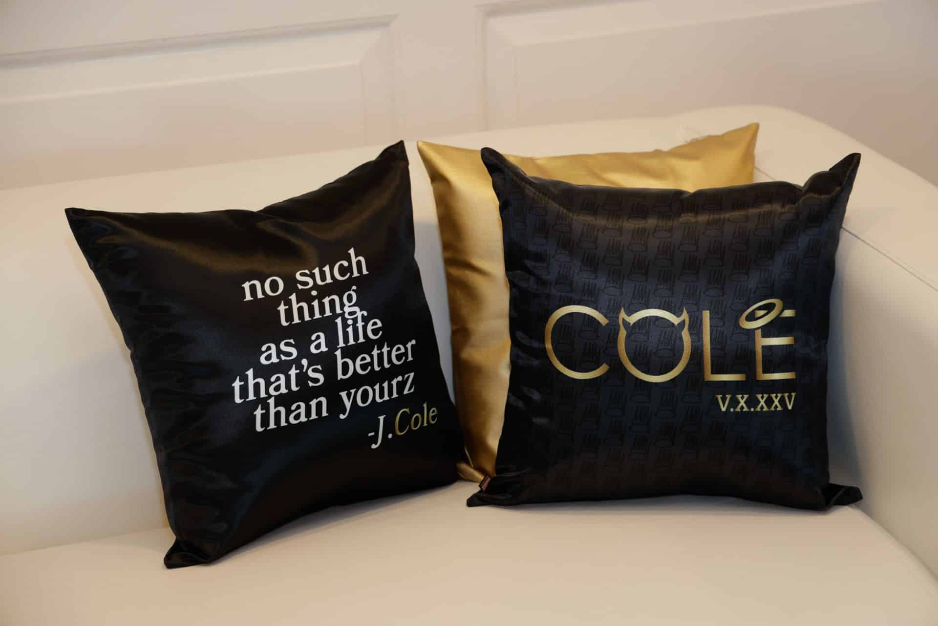 Custom Black and Gold Pillows