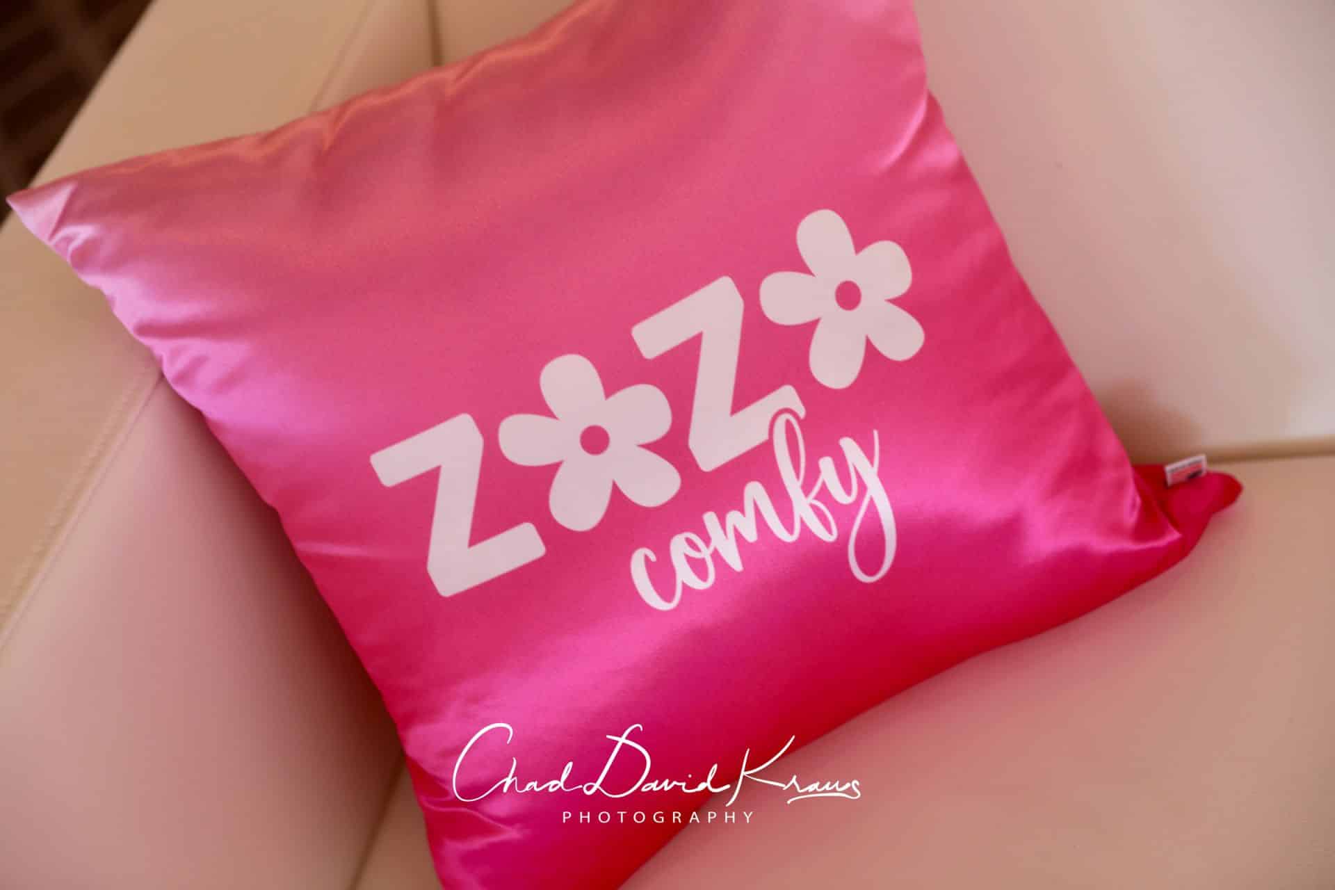 Custom Flower Logo Pillow