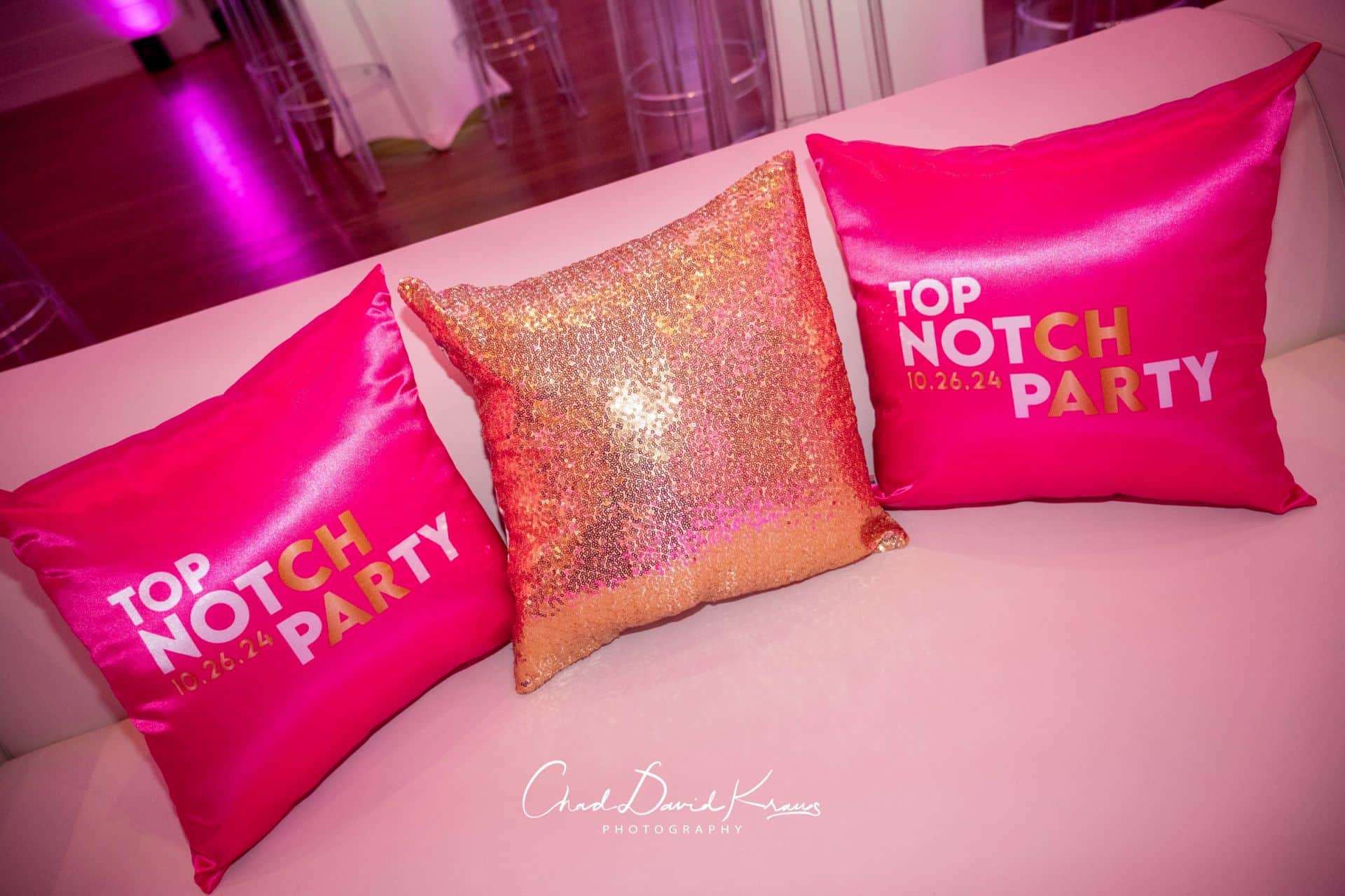 Custom Hot Pink Logo Pillows