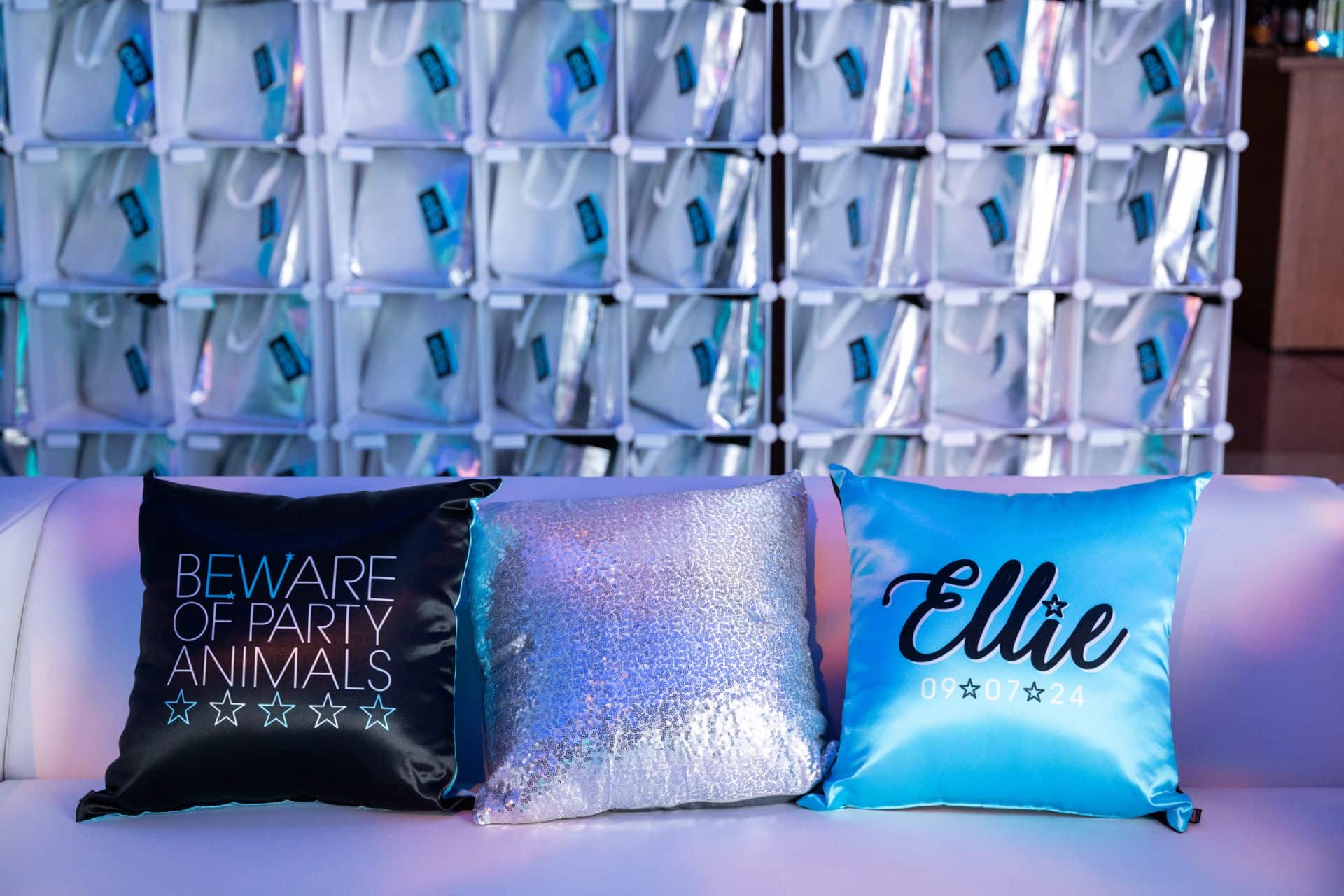 Custom Lounge Slogan Logo Pillows