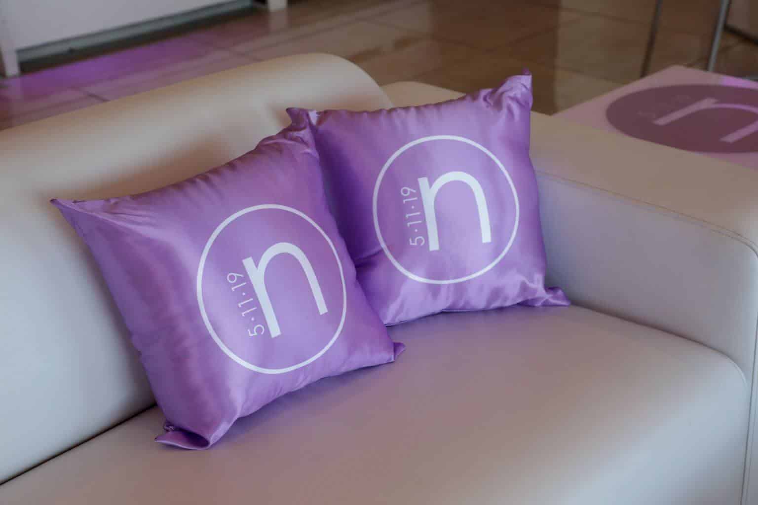 Custom Lavender Logo Pillows