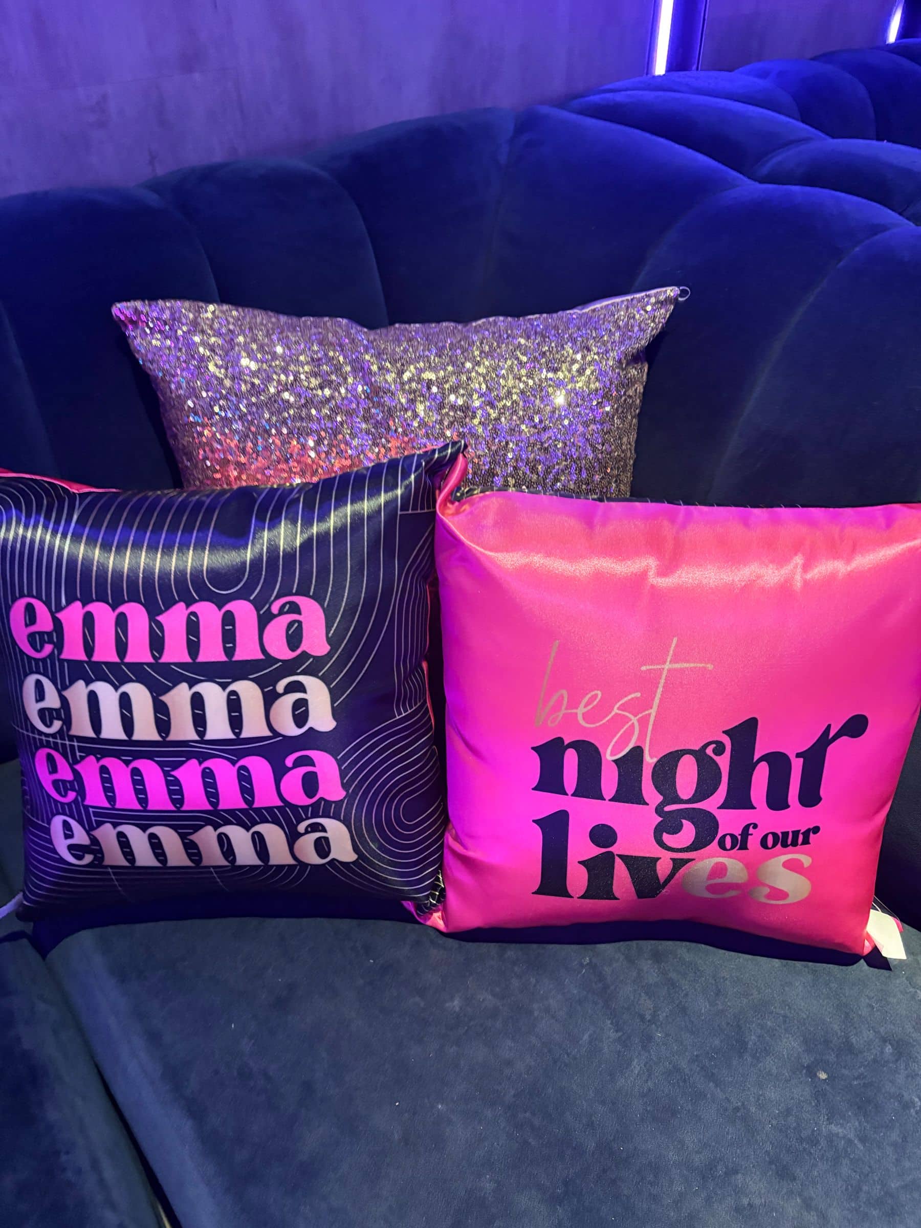 Custom Pink Lounge Pillows