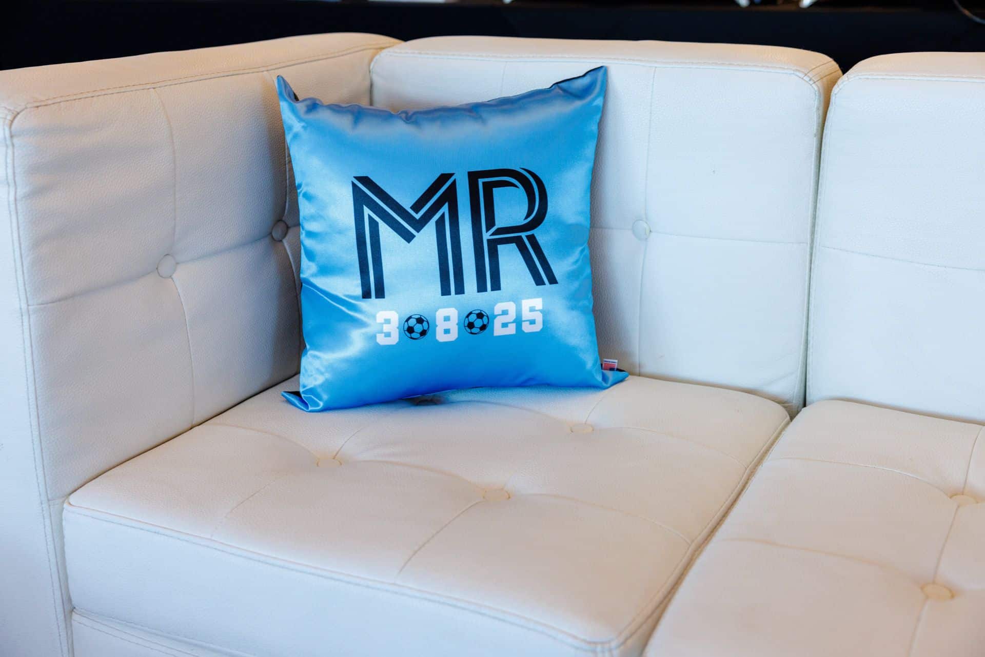 Custom Soccer Logo Pillow for Bar Mitzvah