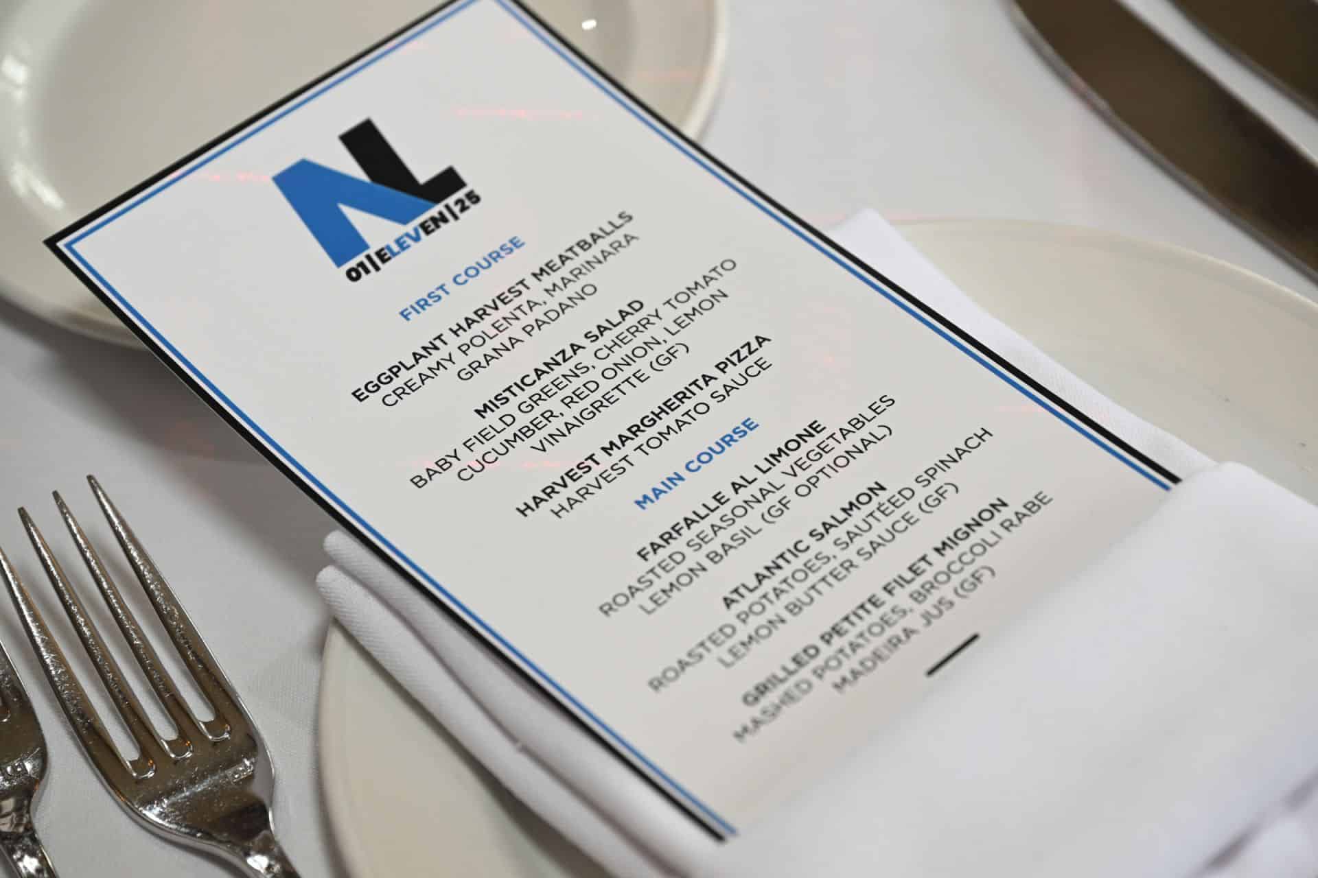 Custom Menu for a Bar Mitzvah