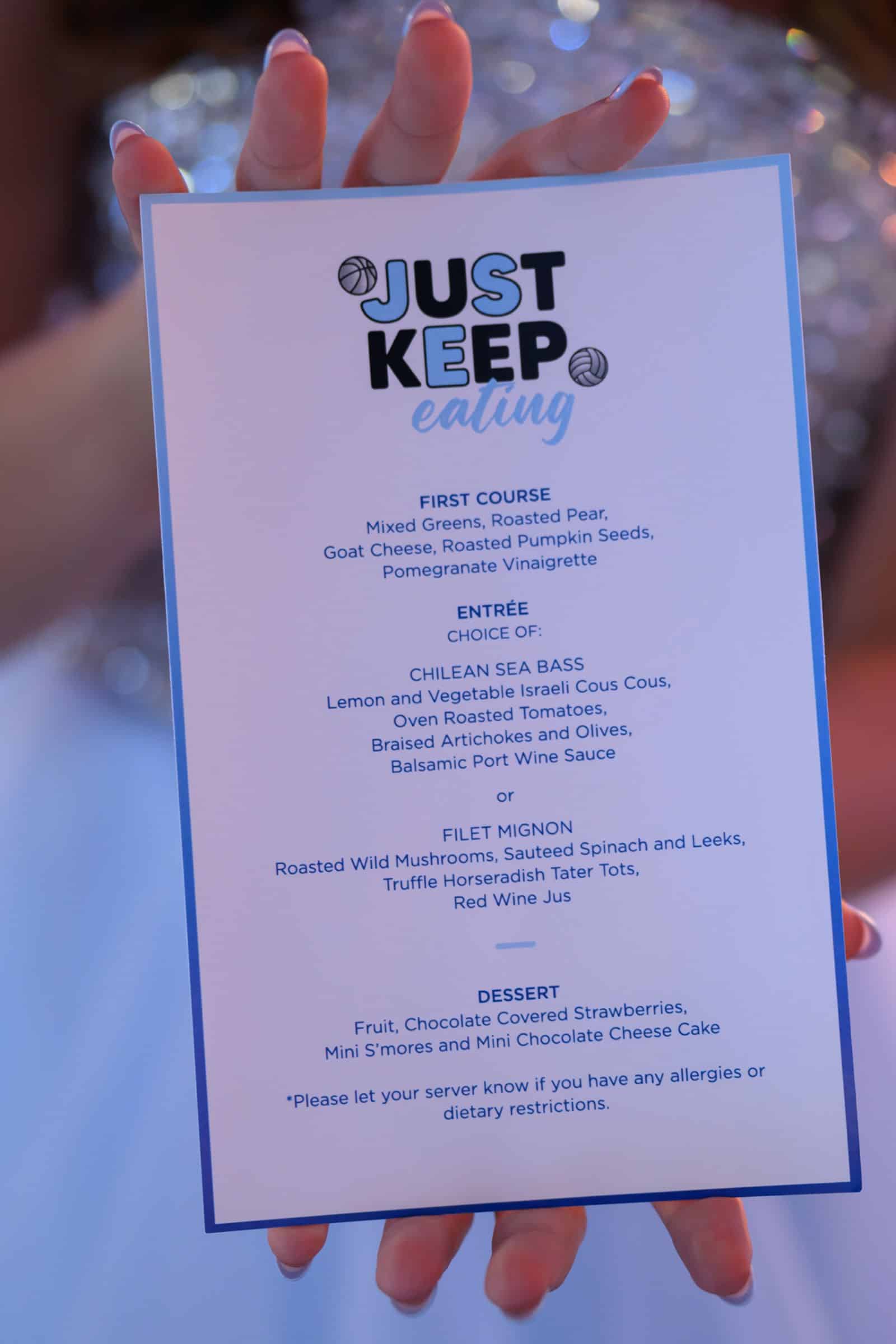 Custom Bat Mitzvah Menu