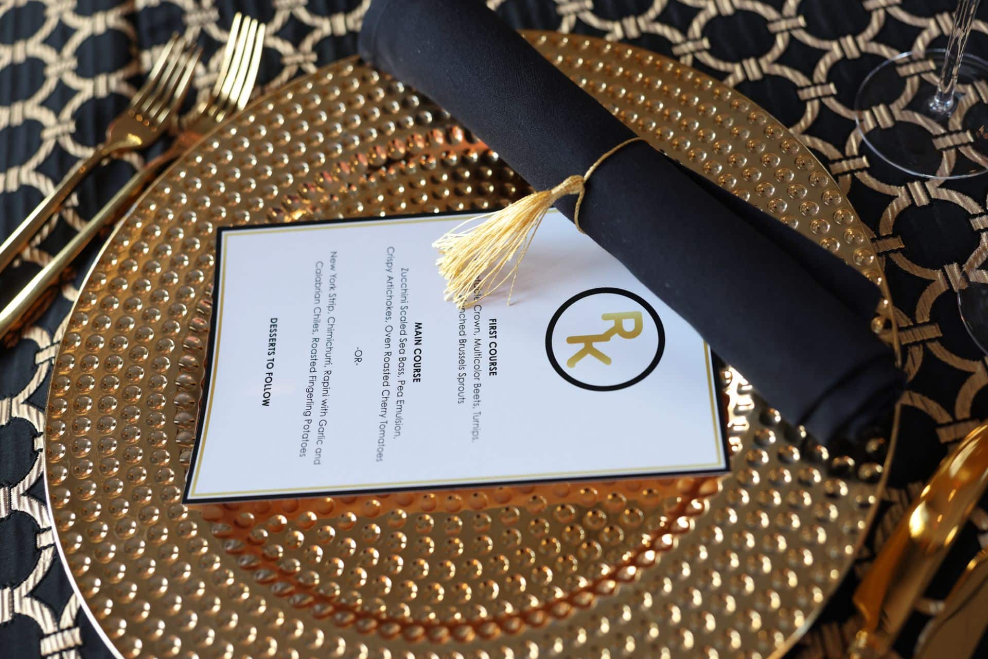 Custom Menu with Logo for Graduation Party