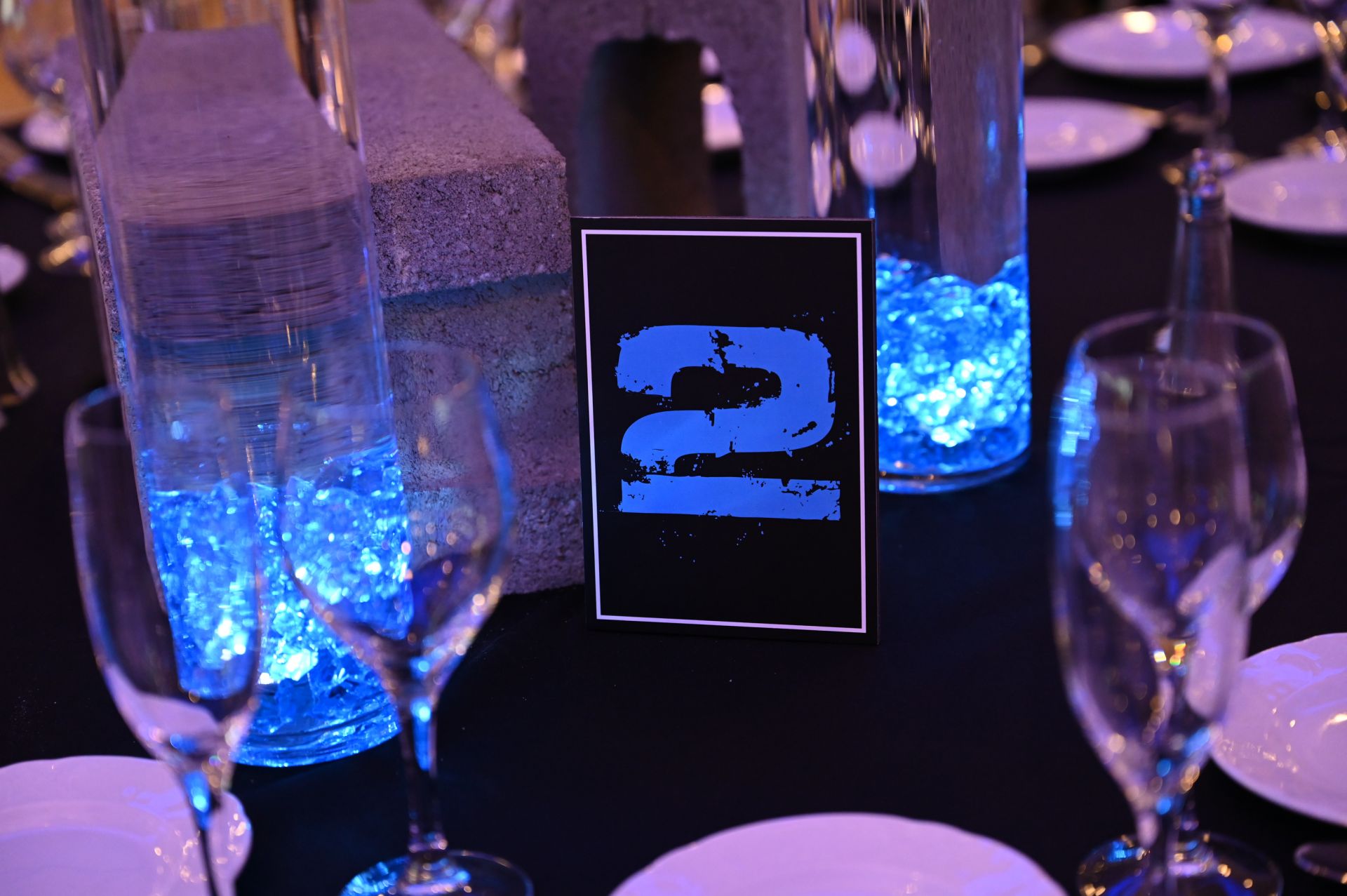 Custom Printed Free Standing Number Sign for Skateboard Themed Bar Mitzvah