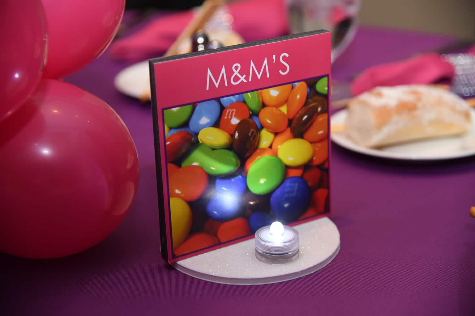 Custom Candy Themed Table Sign