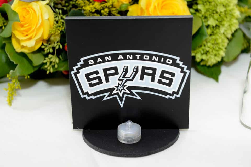 Basketball Logo Table Sign with LED Lights