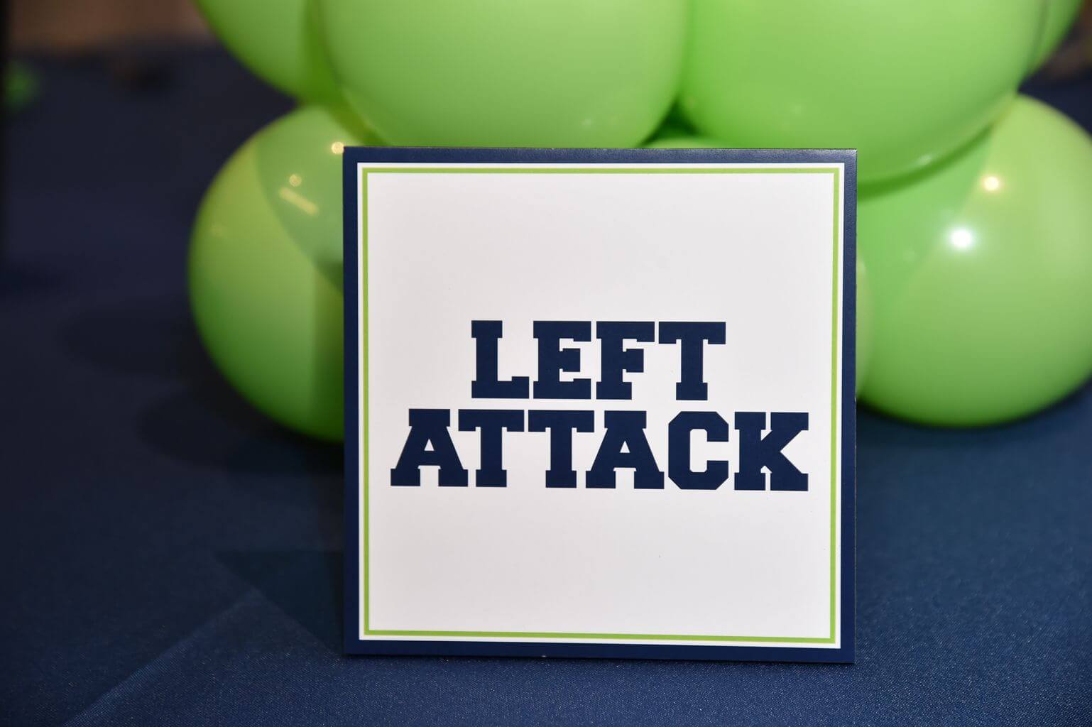 Lacrosse Themed Table Sign with Position Names