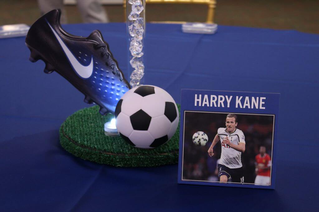 Soccer Themed Table Sign with Player Photo